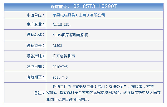 工信部電信設備認證中心查詢結果截圖